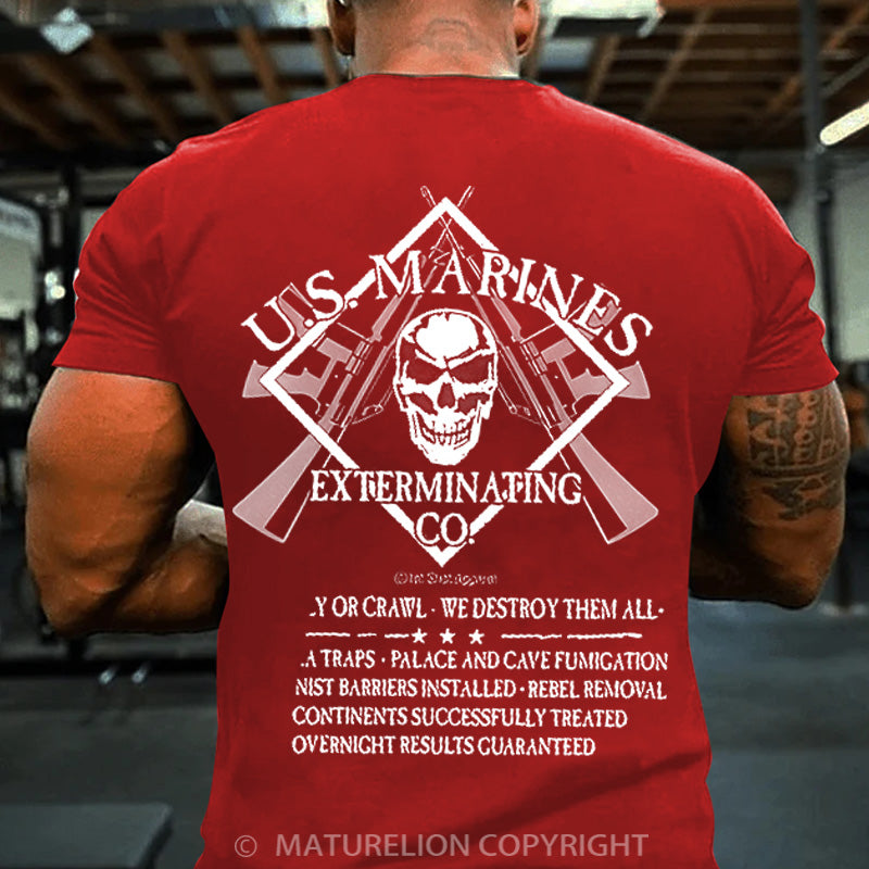 Maturelion Men's T-shirt Exterminating Cotton T-shirt