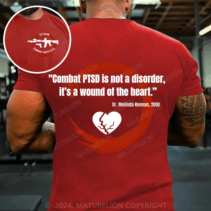 Maturelion Men's T-shirt Combat PTSD quote Cotton T-shirt