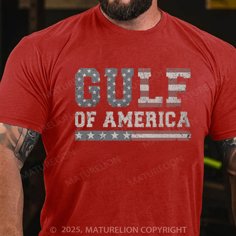 Maturelion Men's T-shirt Gulf-of-America Cotton T-shirt