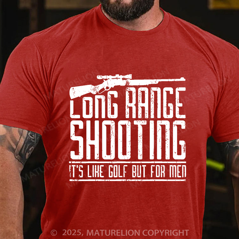 Maturelion Men's T-Shirt Long Range Shooting Cotton T-Shirt