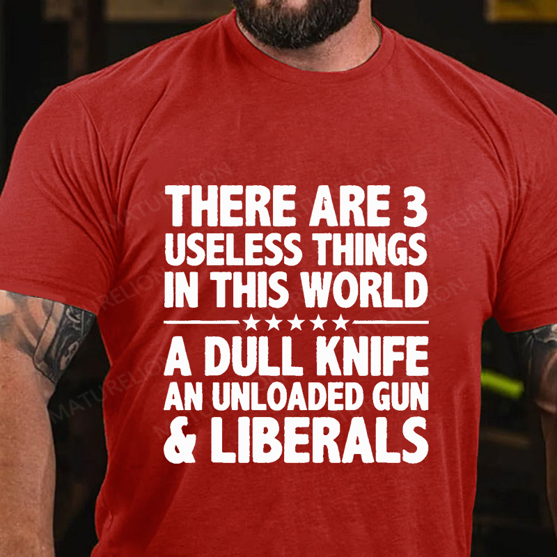 Maturelion Men's T-Shirt There Are 3 Useless Things In This World Cotton T-Shirt