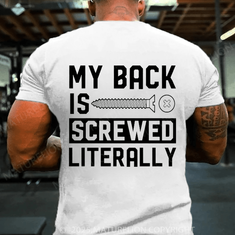 Maturelion Men's T-shirt Back Surgery Gift Cotton T-shirt