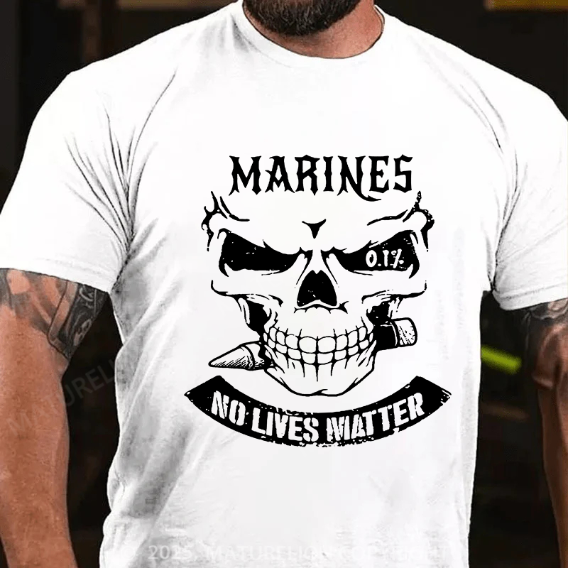 Maturelion Men's T-Shirt No Lifes Matter Cotton T-Shirt