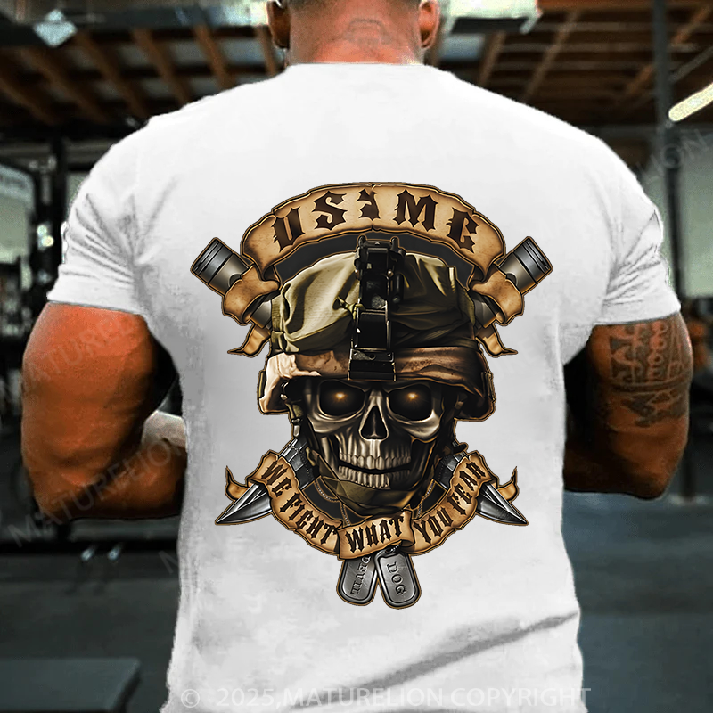 Maturelion Men's T-Shirt We Fight What You Fear Cotton T-Shirt