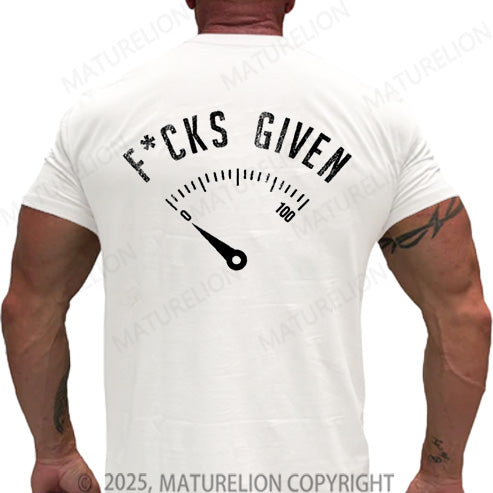 Maturelion Men's T-shirt Fcks Given Cotton T-shirt