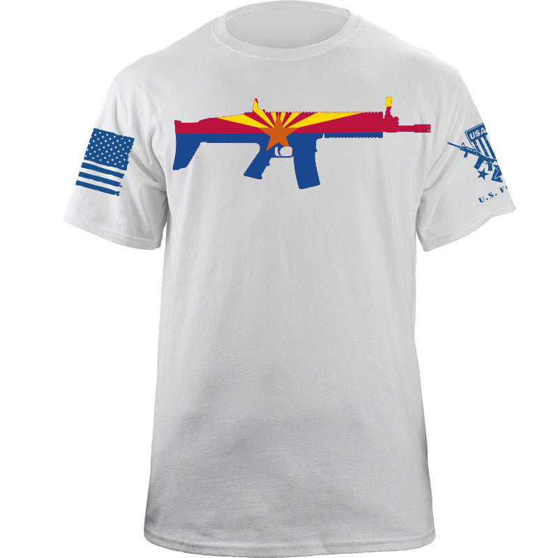 Maturelion Men's T-shirt Arizona Scar Flag Cotton T-shirt