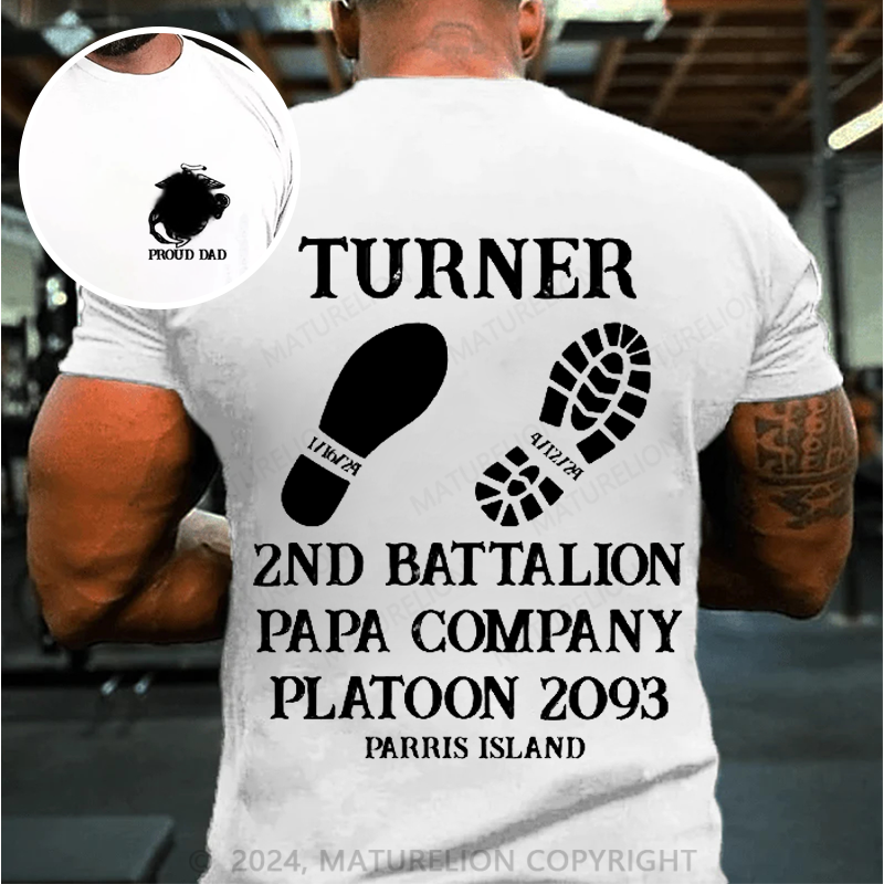 Maturelion Men's T-shirt Personalized Military Family Cotton T-shirt
