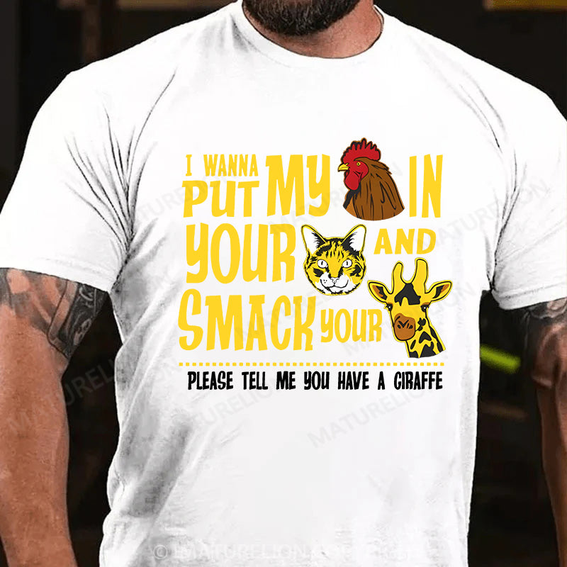 Maturelion Men's T-shirt I Wanna Cotton T-shirt