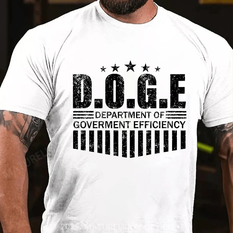 Maturelion Men's T-shirt D.O.G.E Cotton T-shirt