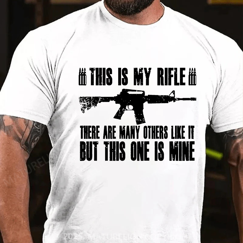 Maturelion Men's T-shirt “This is My Rifle” Coyote Cotton T-shirt