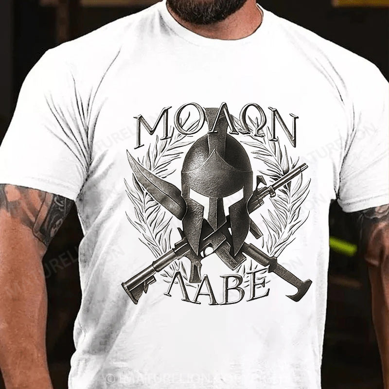Maturelion Men's T-shirt Molon Labe Cotton T-shirt