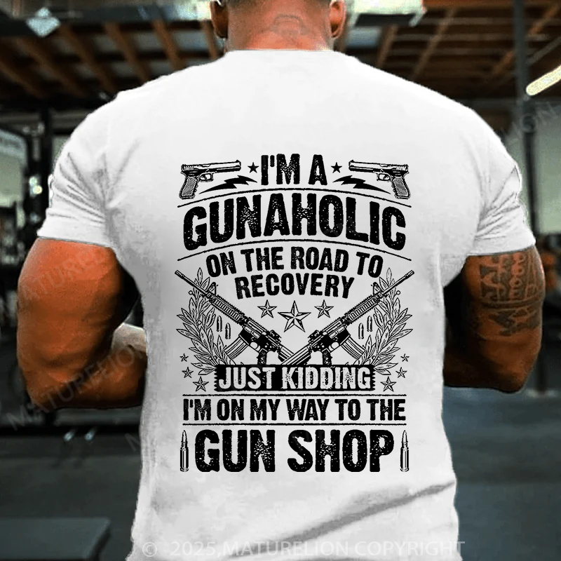Maturelion Men's T-Shirt Gunaholic Cotton T-Shirt