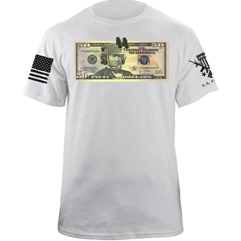 Maturelion Men's T-shirt Fifty Dollar Operator Cotton T-shirt