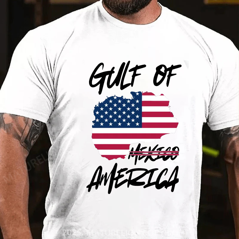 Maturelion Men's T-shirt Gulf-of-America Cotton T-shirt