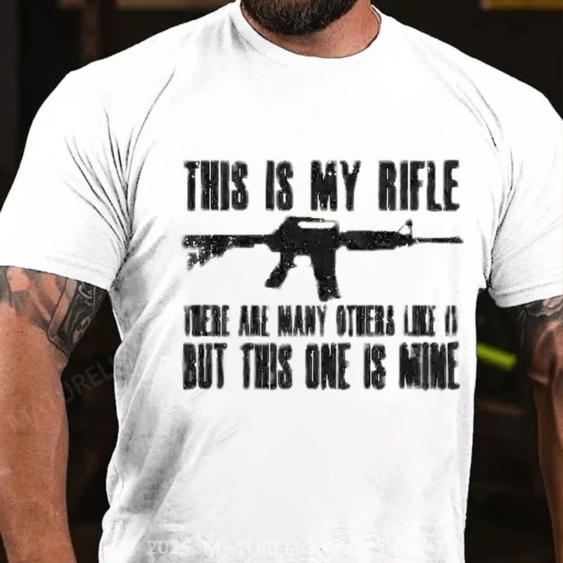 Maturelion Men's T-shirt “This is My Rifle” Coyote Cotton T-shirt