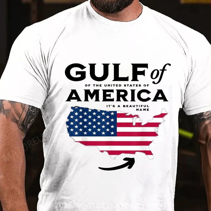 Maturelion Men's T-shirt Gulf-of-America Cotton T-shirt