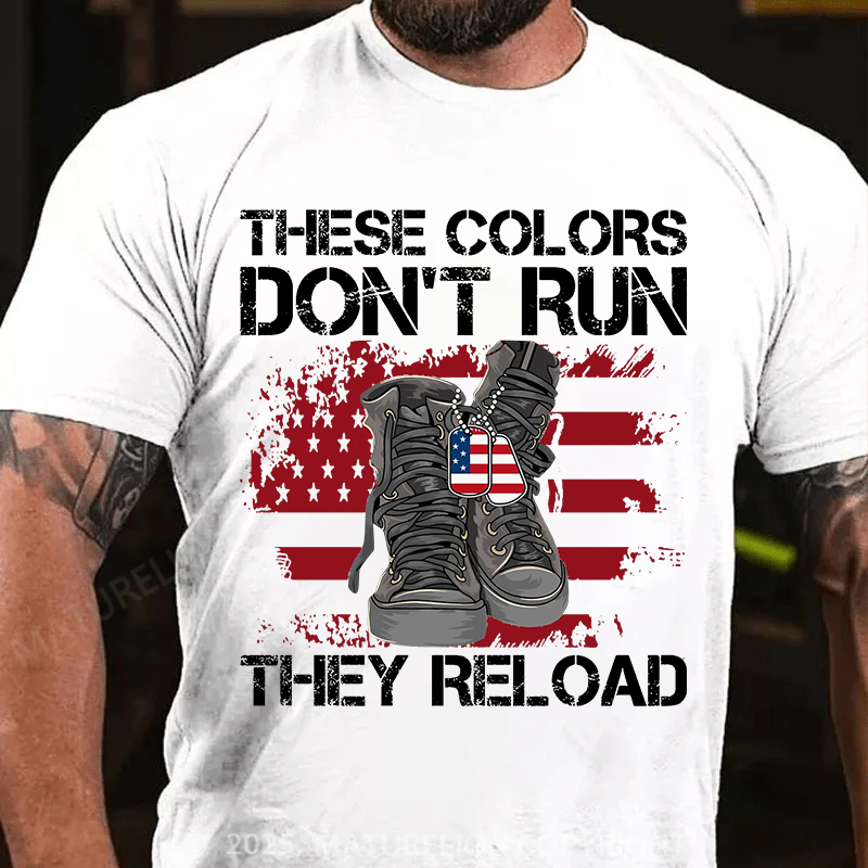 Maturelion Men's T-Shirt America Veteran Essential Cotton T-Shirt