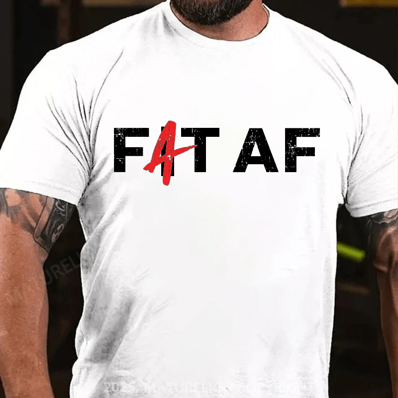 Maturelion Men's T-Shirt Fat Fit AF Cotton T-Shirt