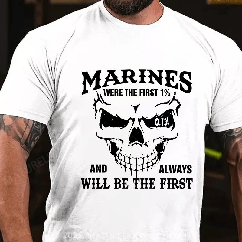 Maturelion Men's T-Shirt Were The First 1% And Always Will Be The First Cotton T-Shirt