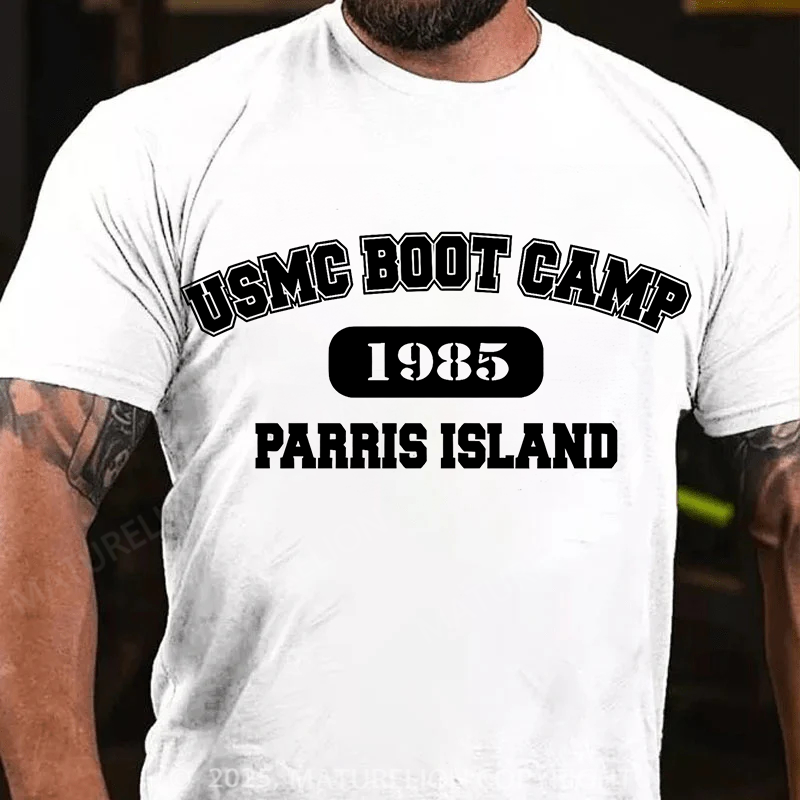 Maturelion Men's T-Shirt USMC Boot Camp Cotton T-Shirt