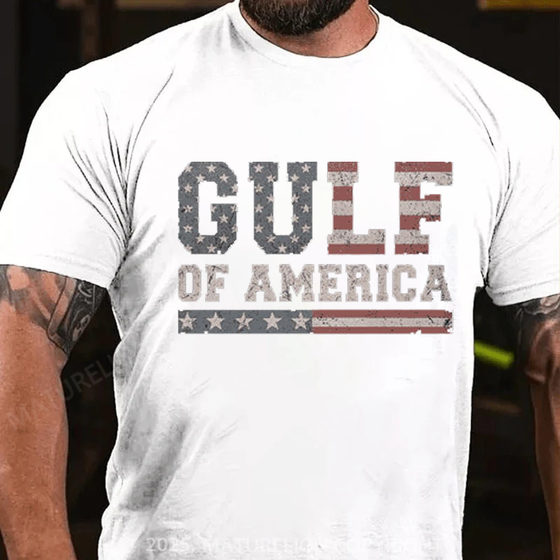 Maturelion Men's T-shirt Gulf-of-America Cotton T-shirt