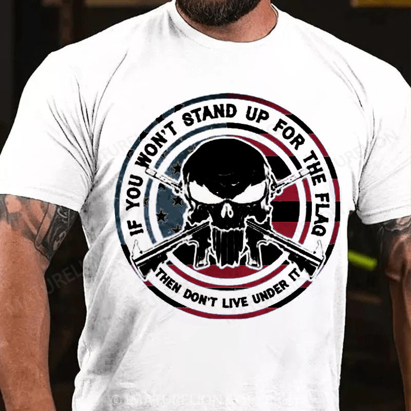 Maturelion Men's T-shirt Skull Veteran Cotton T-shirt