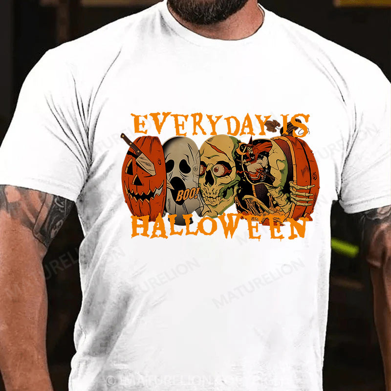 Maturelion Men's T-shirt Everyday Is Halloween Cotton T-shirt