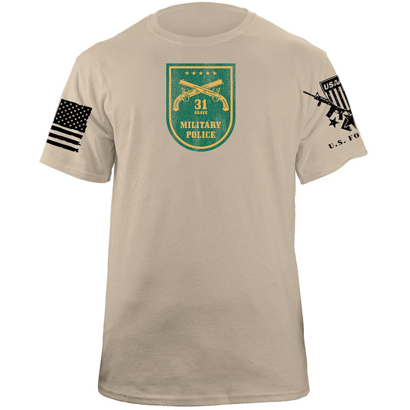 Maturelion Men's T-shirt Military Police Flash Cotton T-shirt