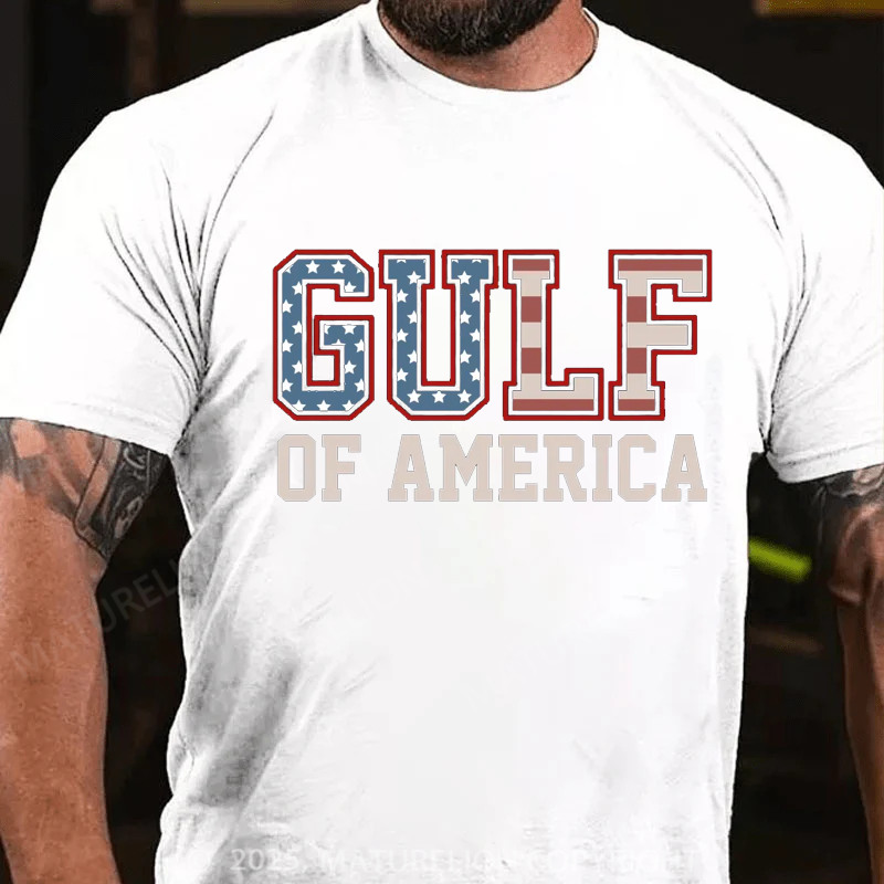 Maturelion Men's T-shirt Gulf-of-America Cotton T-shirt