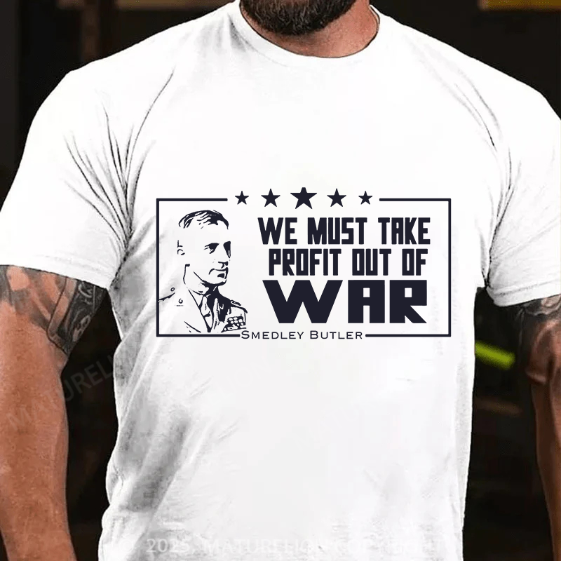 Maturelion Men's T-Shirt Smedley Butler Classic Cotton T-Shirt