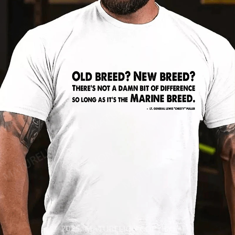 Maturelion Men's T-shirt Old Breed Chesty Cotton T-shirt