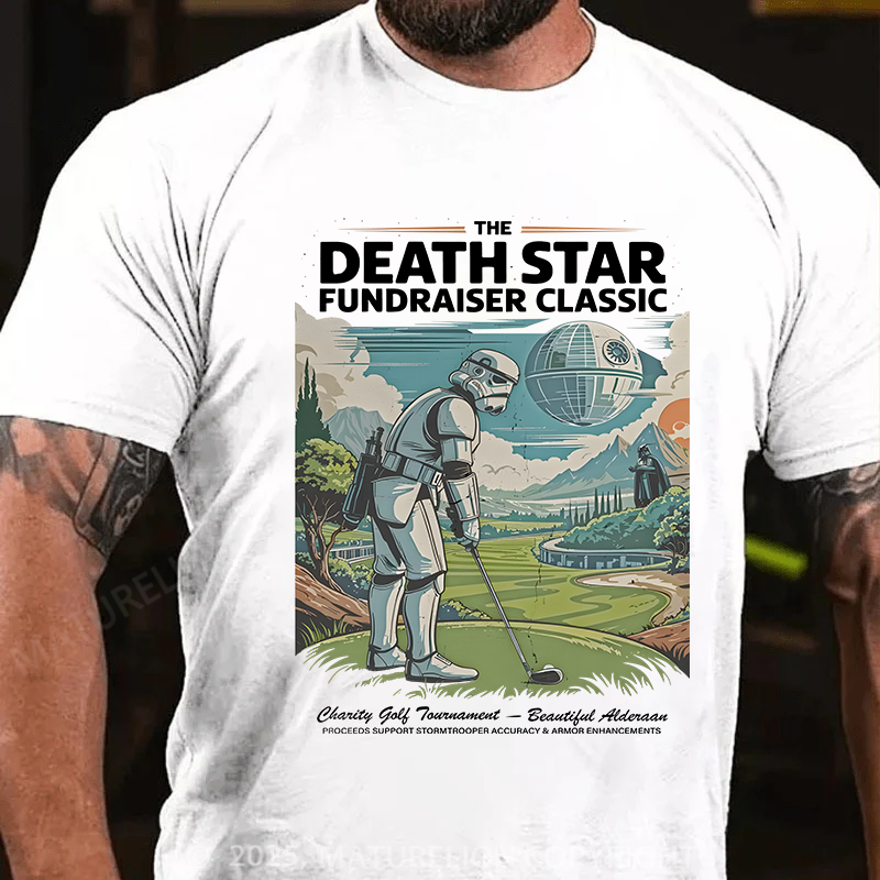 Maturelion Men's T-Shirt The Death Star Fundraiser Classic Cotton T-shirt