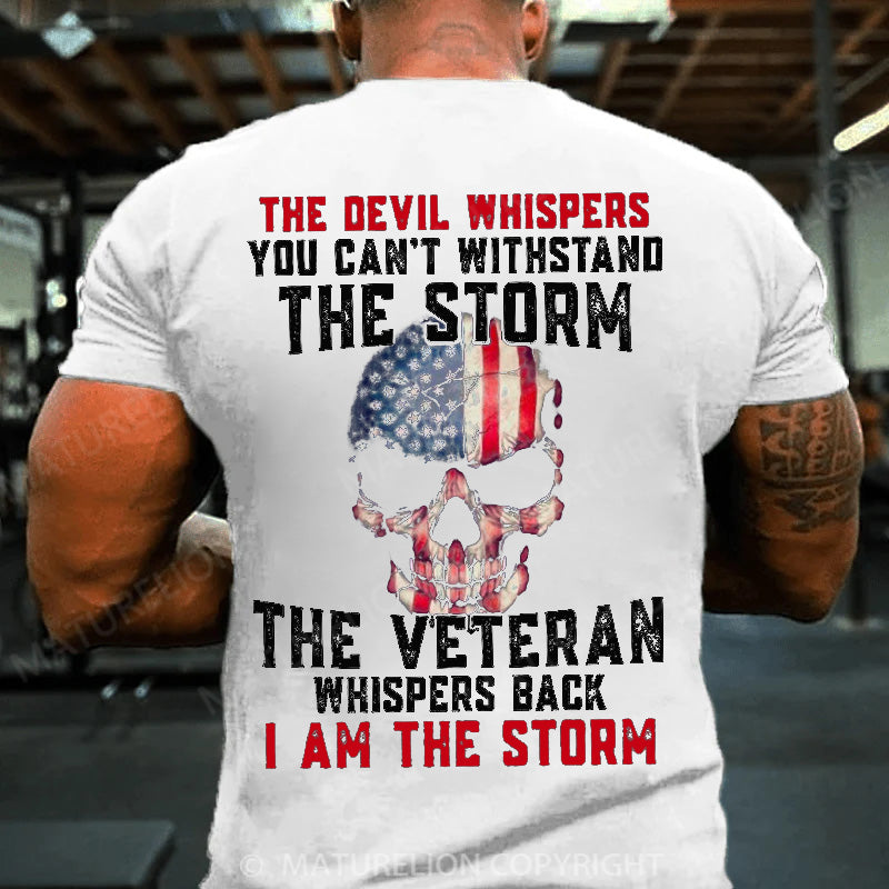 Maturelion Men's T-shirt The Devil Whispers You Can't Withstand Cotton T-shirt