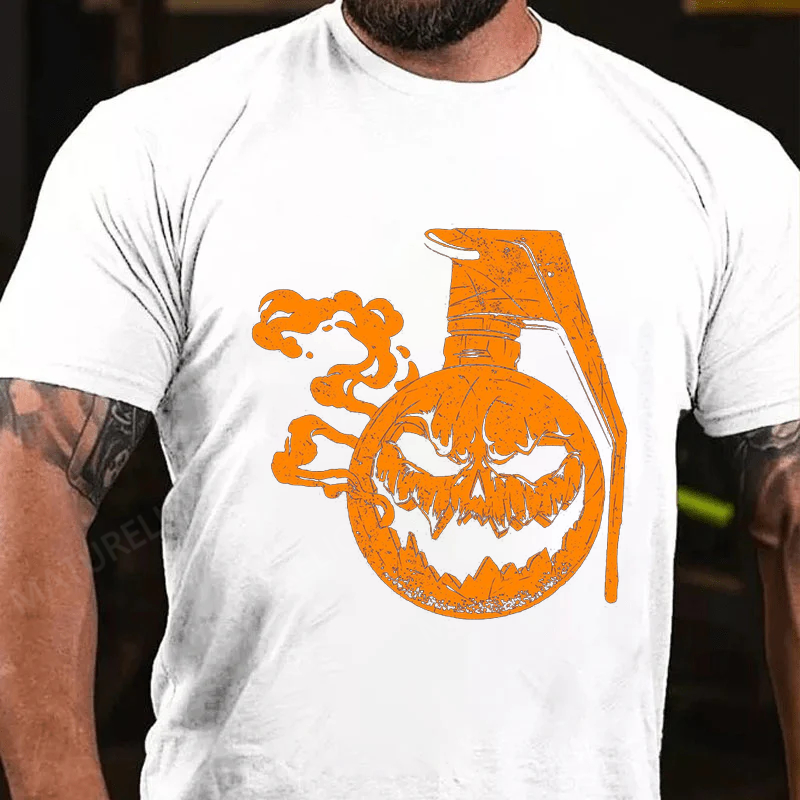 Maturelion Men's T-Shirt Jack-O-Nade Halloween Cotton T-Shirt