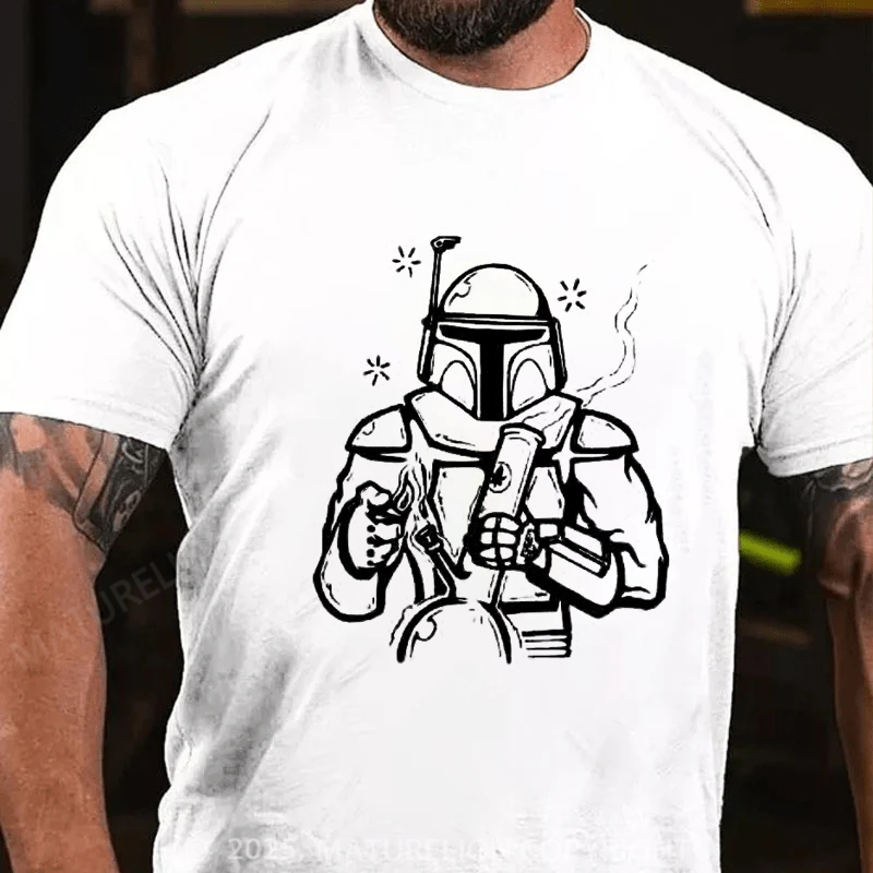 Maturelion Men's T-Shirt Vader Took A Sip Cotton T-Shirt