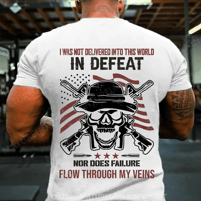 Maturelion Men's T-shirt Born for Victory, Never for Defeat Cotton T-shirt