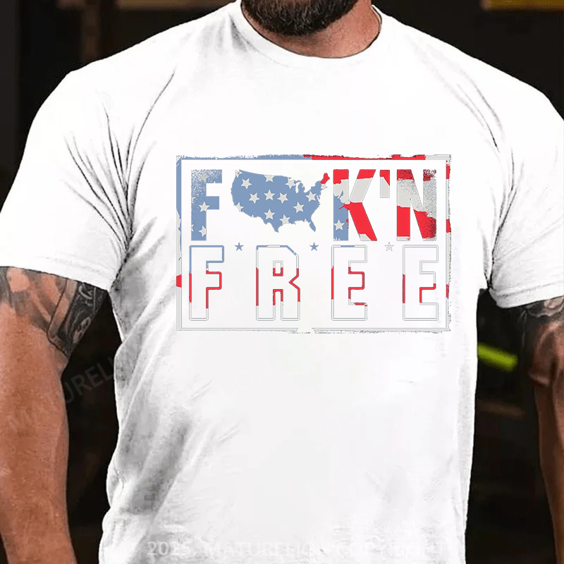Maturelion Men's T-shirt Fuck Free Father's Day T-shirt