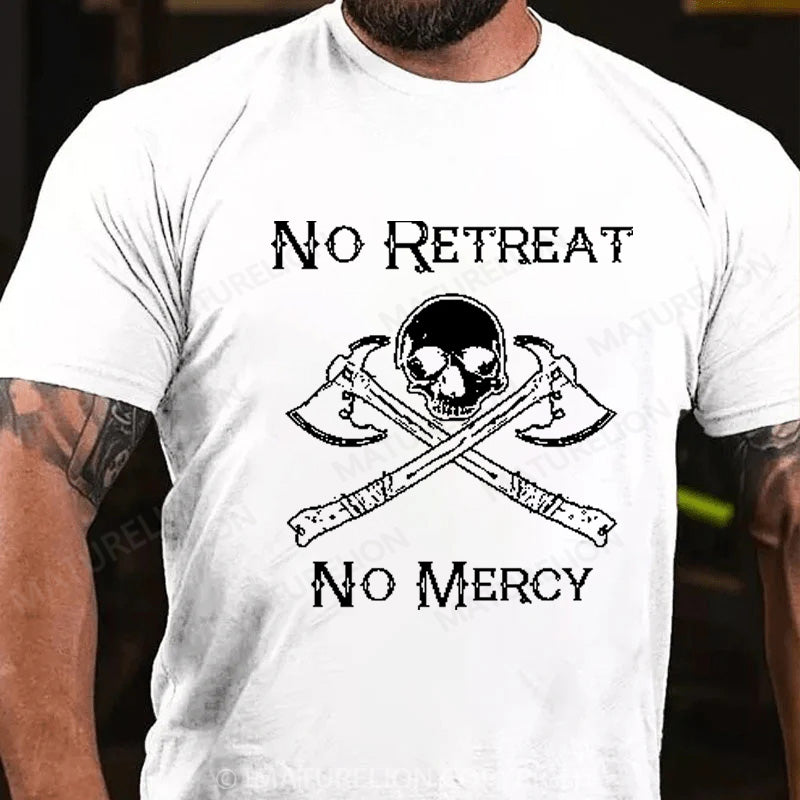 Maturelion Men's T-shirt No Retreat No Mercy Cotton T-shirt