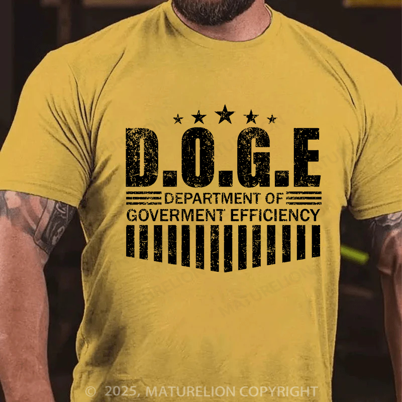 Maturelion Men's T-shirt D.O.G.E Cotton T-shirt