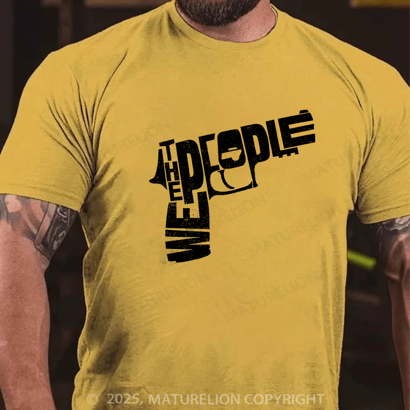 Maturelion Men's T-shirt We The People Cotton T-shirt