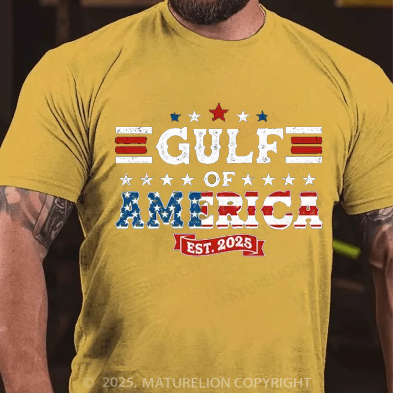 Maturelion Men's T-shirt Gulf-of-America Cotton T-shirt