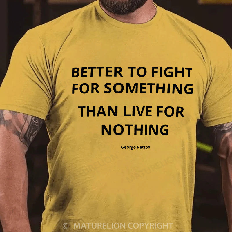 Maturelion Men's T-shirt Powerful Military Quote Cotton T-shirt