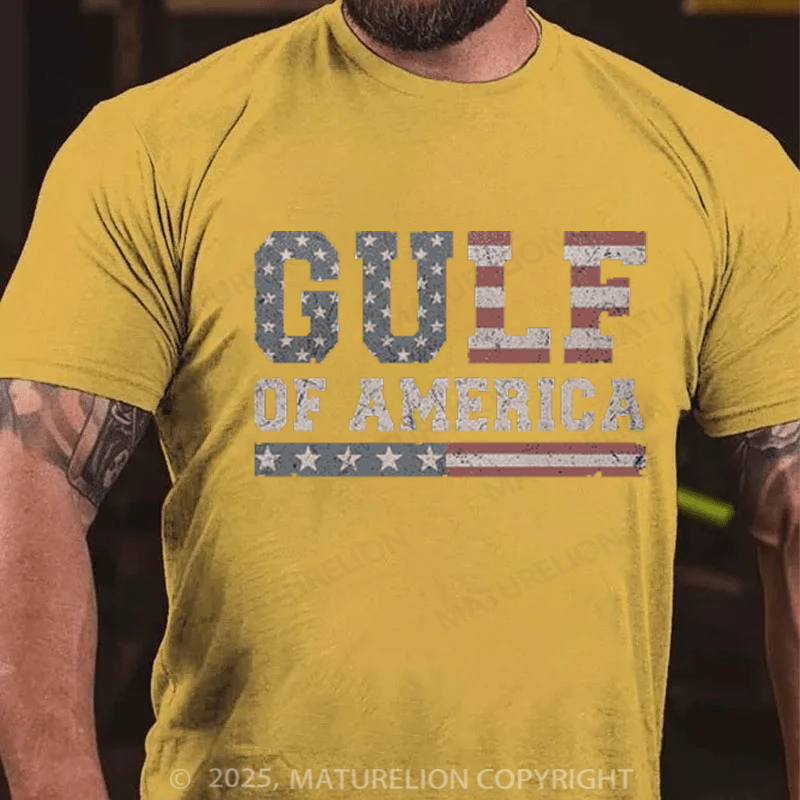 Maturelion Men's T-shirt Gulf-of-America Cotton T-shirt
