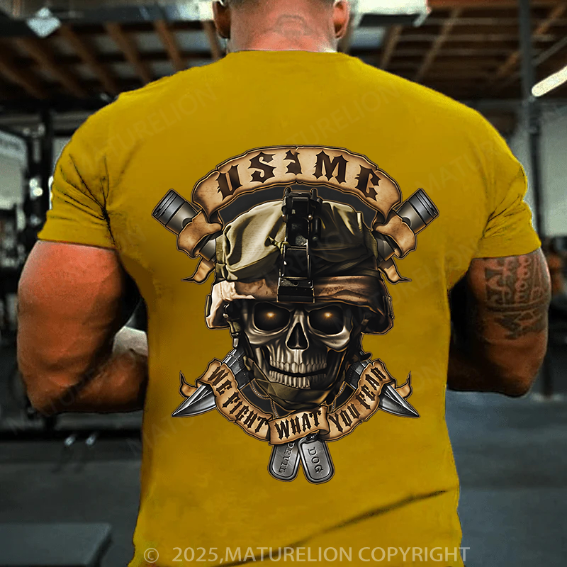Maturelion Men's T-Shirt We Fight What You Fear Cotton T-Shirt
