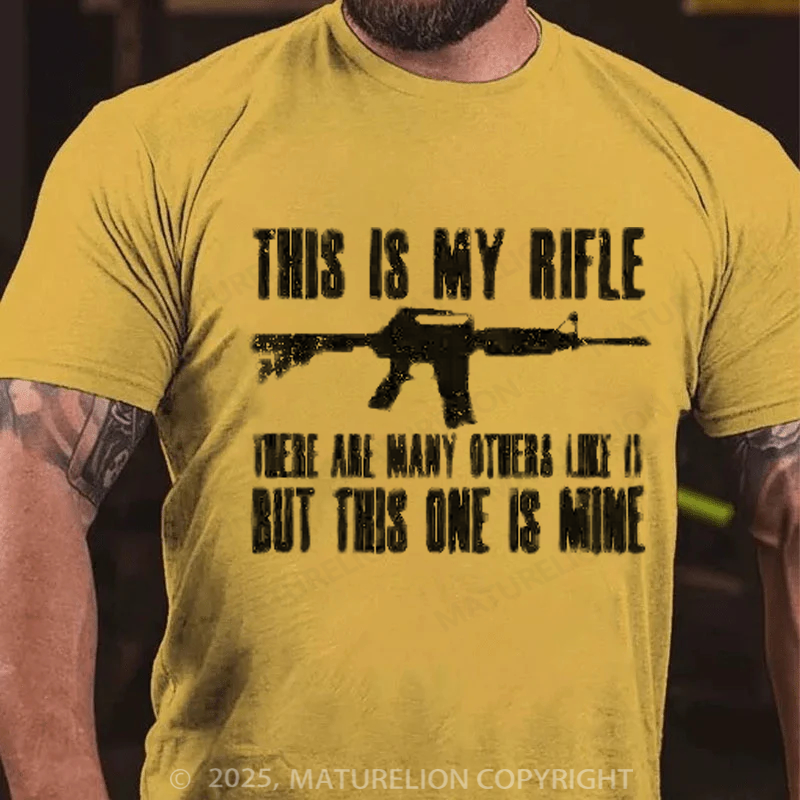 Maturelion Men's T-shirt “This is My Rifle” Coyote Cotton T-shirt