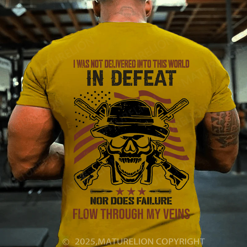 Maturelion Men's T-shirt Born for Victory, Never for Defeat Cotton T-shirt