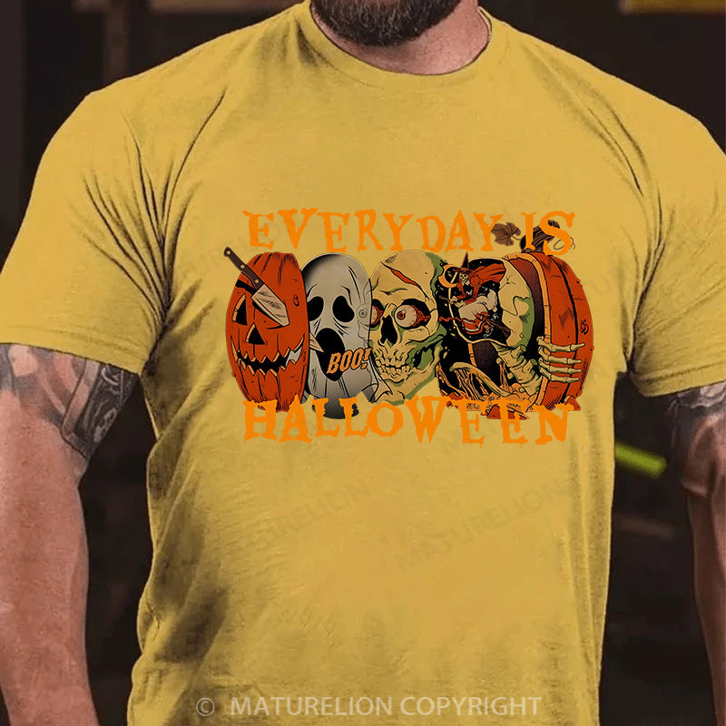 Maturelion Men's T-shirt Everyday Is Halloween Cotton T-shirt