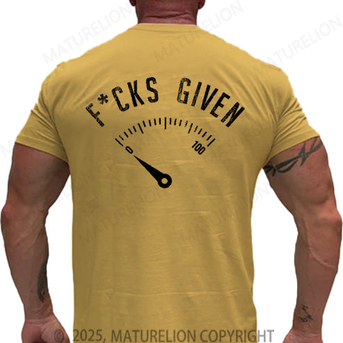 Maturelion Men's T-shirt Fcks Given Cotton T-shirt