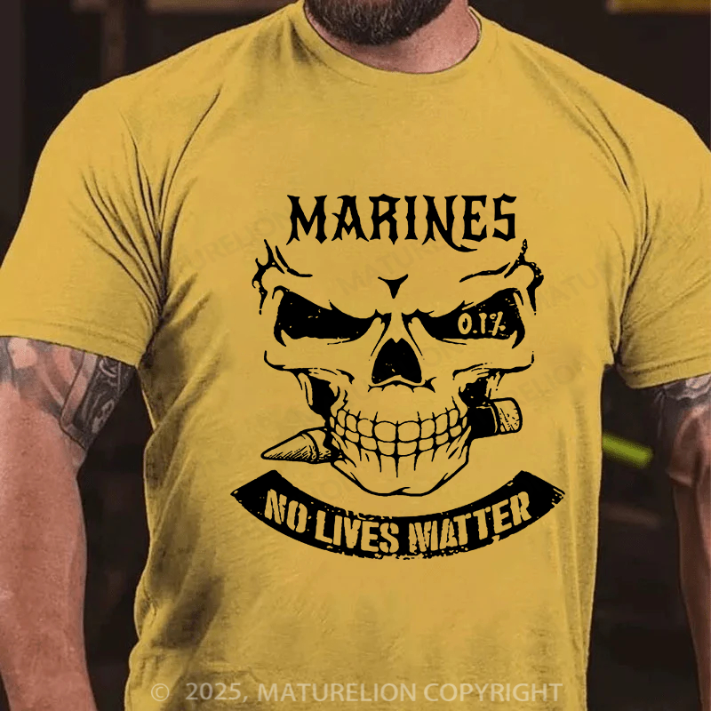 Maturelion Men's T-Shirt No Lifes Matter Cotton T-Shirt
