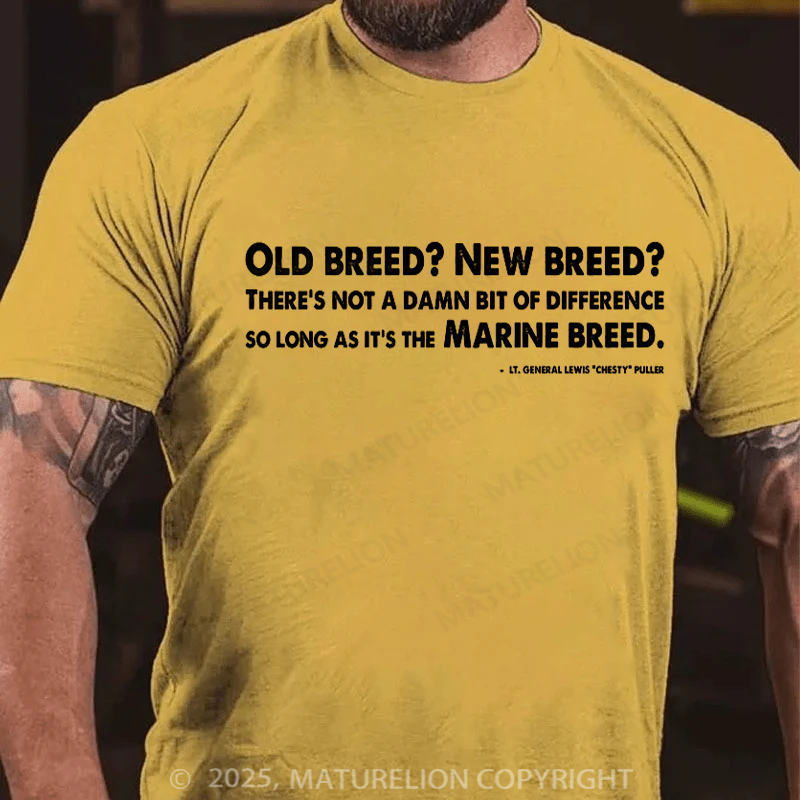 Maturelion Men's T-shirt Old Breed Chesty Cotton T-shirt